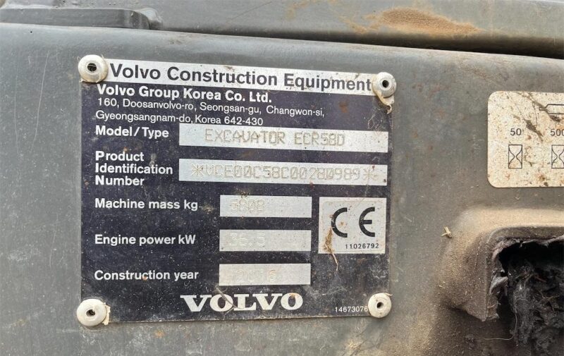 Volvo ECR58D - 5T8 - 978 h - 2016 – Image 30