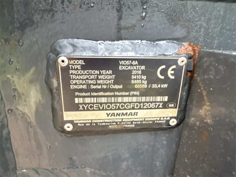 Yanmar ViO57-6A - 5T5 - 5 714 h - 2016 – Image 38