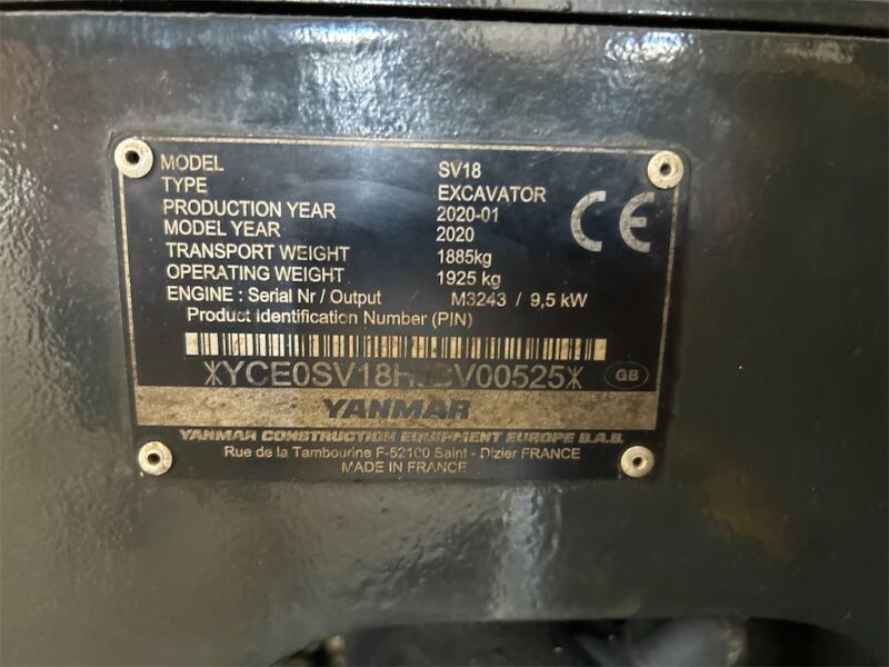 Yanmar SV18 - 1T9 - 2 651 h - 2020 – Image 37